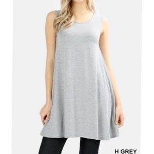 Promesa Heather Gray Tank Top Swing Tunic